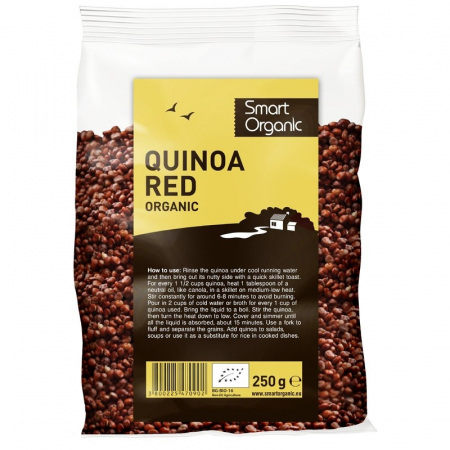 PULBERI SI SEMINTE - Quinoa rosie eco 250g Smart Organic