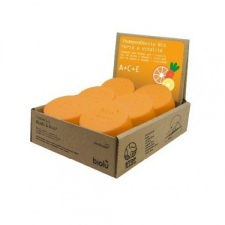 INGRIJIRE PERSONALA - Sampon - gel de dus solid cu vitamina A, C, E bio 12 buc x 55g Biolu