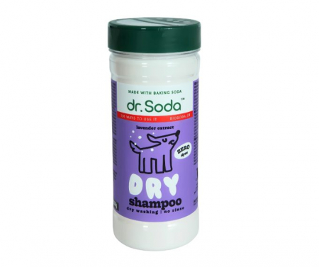 Dr.Soda - Sampon uscat pentru caini cu bicarbonat de sodiu si extract de lavanda, 350g, Dr.Soda