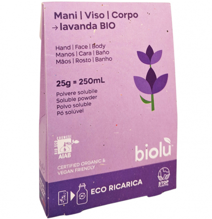 IGIENA PERSONALA - Sapun lichid cu lavanda bio pudra 25g, eco-refill, Biolu