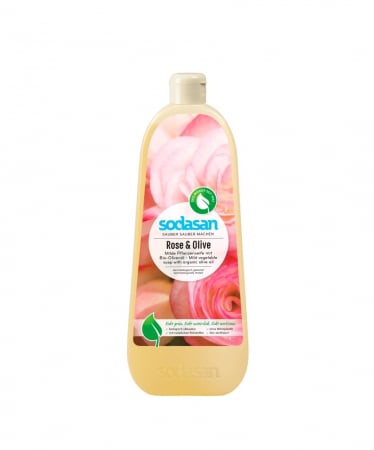 BAIE - Sapun lichid gel de dus bio trandafir masline 1L SODASAN