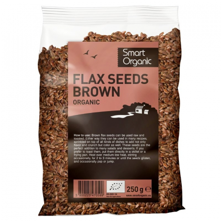 PULBERI SI SEMINTE - Seminte de in maro eco 250g Smart Organic