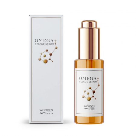 INGRIJIRE PERSONALA - Ser premium pentru noapte Omega+ Rescue, 30ml, Wooden Spoon