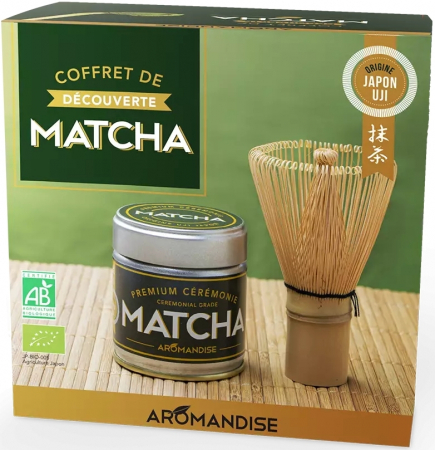 CEAIURI - Set pentru ceai ceremonial matcha bio, 30g, Aromandise