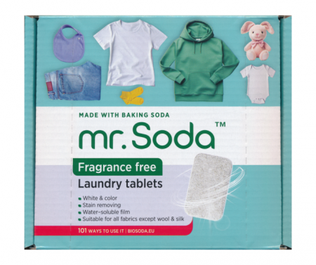 ODORIZANTE - Tablete pentru masina de spalat rufe cu bicarbonat de sodiu, 30 bucati x 25g, Mr.Soda