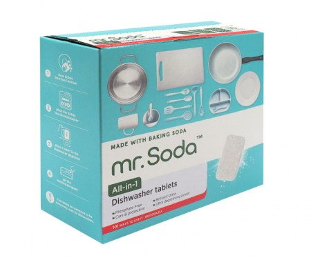 BUCATARIE - Tablete pentru masina de spalat vase cu bicarbonat de sodiu, 30 bucati x 20g, Mr.Soda