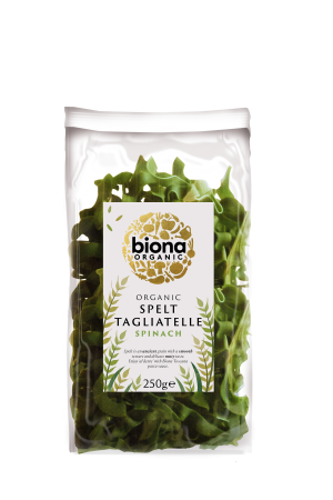 ALIMENTE - Tagliatelle din spelta cu spanac eco 250g Biona