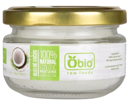 ALIMENTE - Ulei de cocos virgin raw bio 100ml Obio