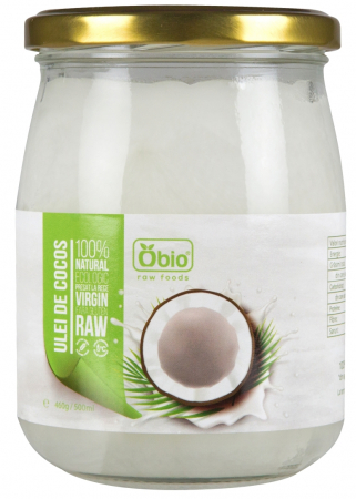 PRODUSE PENTRU GATIT - Ulei de cocos virgin raw bio 500ml OBIO