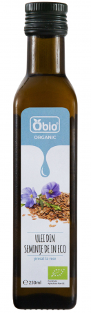 PRODUSE PENTRU GATIT - Ulei din seminte de in bio 250ml Obio