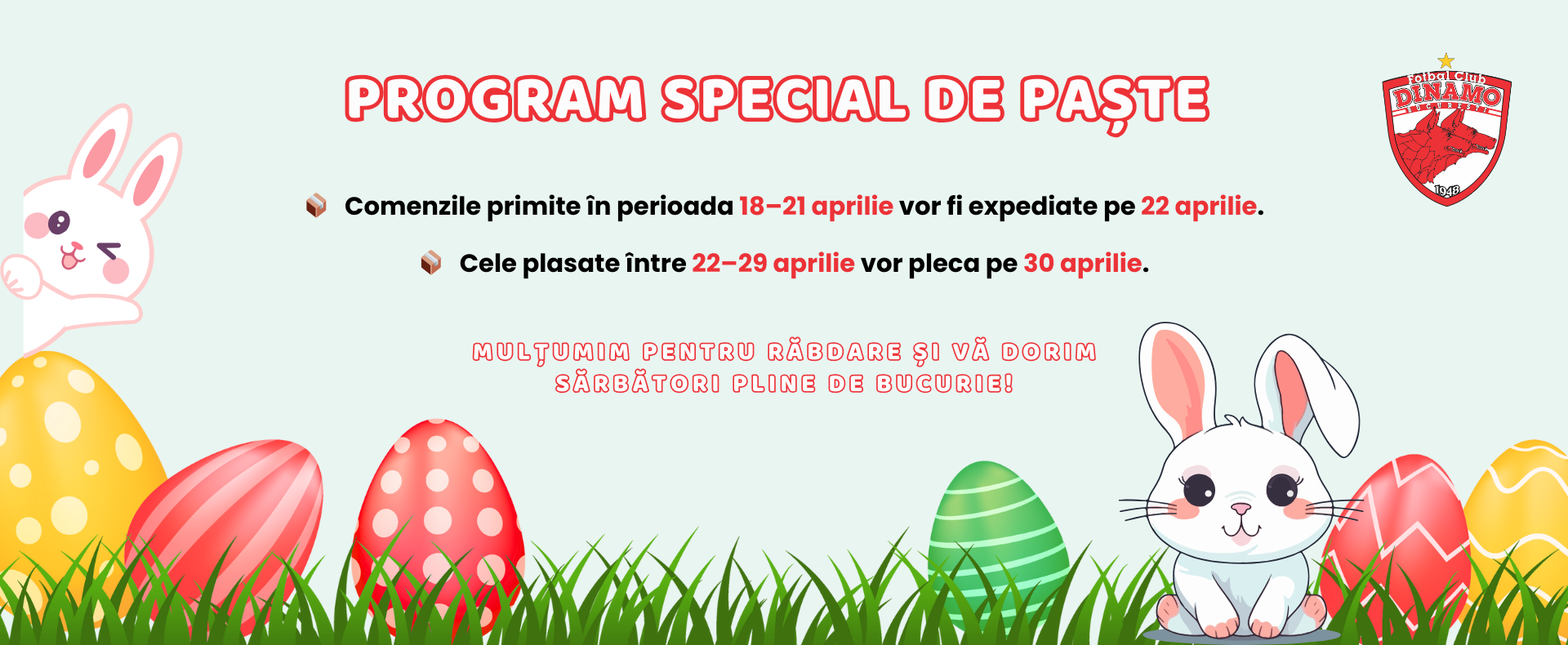 Program special de Paște