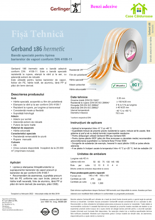 Bandă etanșare Gerband 186 Hermetic [3]