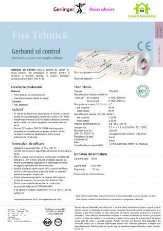 Membrană barieră de vapori Gerband SD Control [1]
