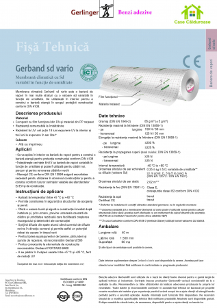 Membrane si folii etansare - Membrană climatică Gerband SD Vario