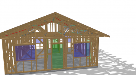 Kituri de case - Mini David  kit casa la rosu fara montaj