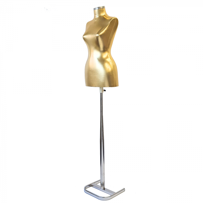 Bust Auriu  Dama Cu Picior Metal Gros [1]