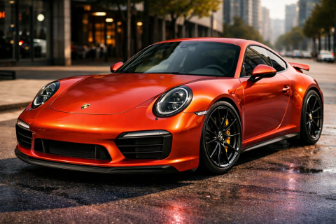 Portocaliu - Chrom Metal Hibiscus Orange