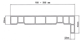 PVC 153 - glaf pentru interior latime 20 cm [4]