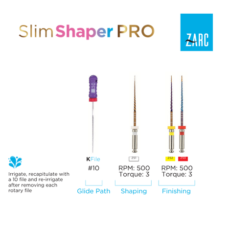 SlimShaper PRO® - sterile files assorted blister (6 units) 21mm | 25mm | 31mm [4]