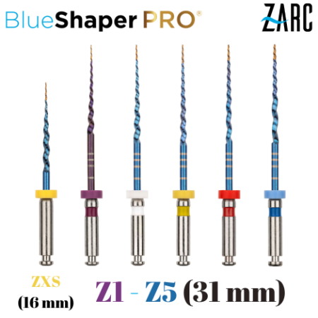 Endodonție - BlueShaper PRO® - sterile files 16/ 31mm ZXS-Z5 (6 units)