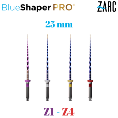 Endodonție - BlueShaper PRO® - sterile files 25mm Z1-Z4 (4 units)