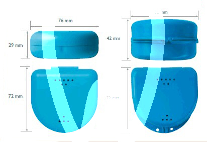 Cutii pentru gutieră / retainer (mici) – BestDent, 24 buc. [2]