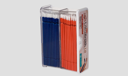 Protetică - UltraBrush 1.0 - Aplicatoare Fine Albastre și Portocalii de la Microbrush International, SUA