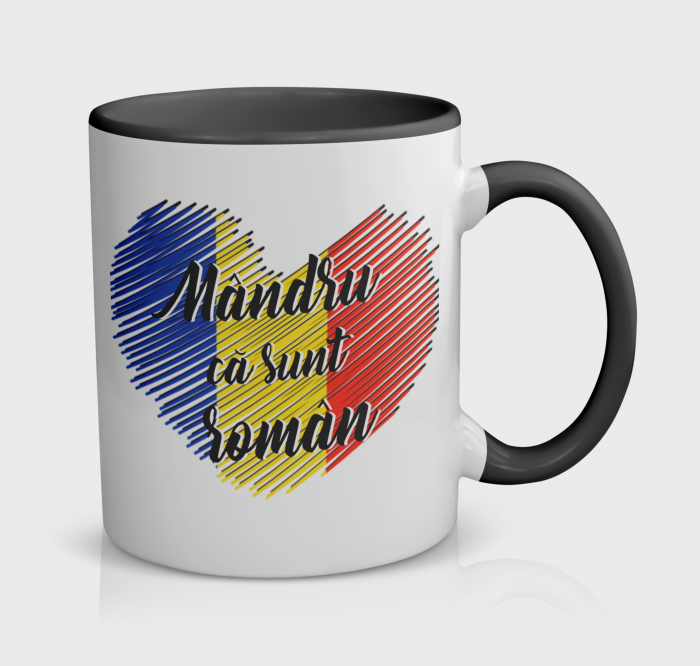 Cana personalizata cu ”Mandru ca sunt roman” [1]