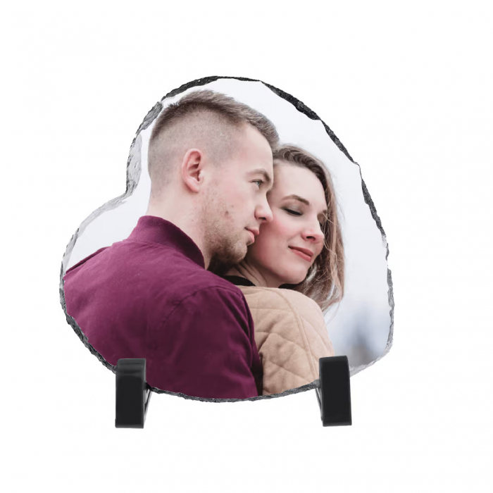 Placa ardezie personalizata (inima) – 20x20cm [1]