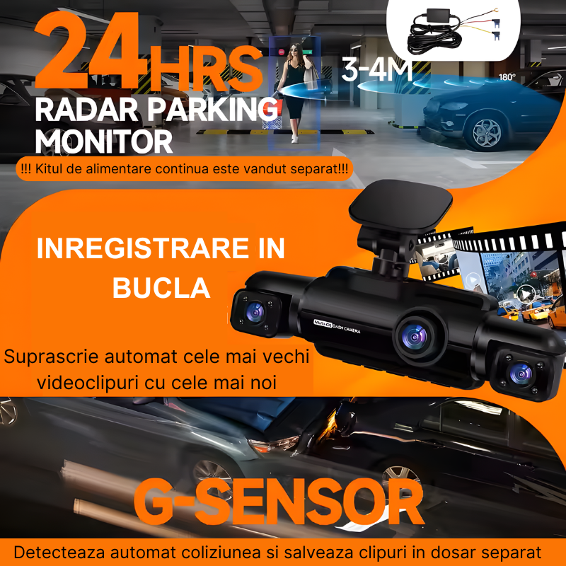 Camera auto de bord MaGeCa AD365, Full HD 1080P, 4 canale, Vedere nocturna, WIFI, GPS, Inregistrare 4 camere simultan, Senzor de coliziune G-senzor, Inregistrare in bucla, Tehnologie WDR [8]