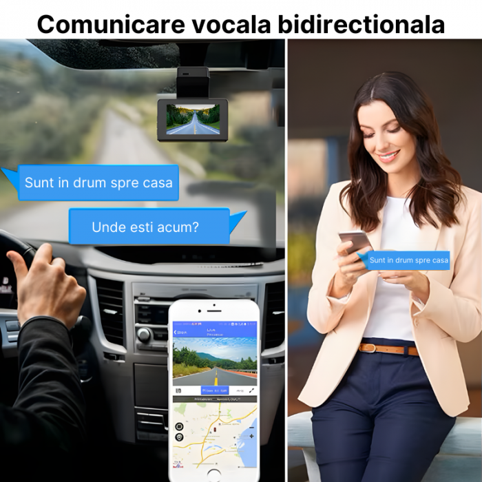 Camera auto  MaGeCa P83, Conexiune 4G cartela SIM, Camera fata 2K + camera spate 720P, Monitorizare de la distanta, G-senzor, Inregistrare in bucla, Control din aplicatie, Vedere nocturna [10]