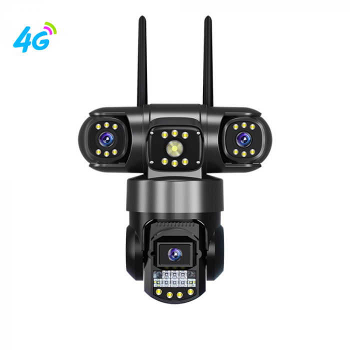 Camera de supraveghere MaGeCa, 4G, 6MP Full HD, 3 zone supravegheate simultan, Detectarea miscarii, Rotire automata, Comunicare bidirectionala, Vedere nocturna, Stocare prin card SD/Cloud, Rezistenta [1]