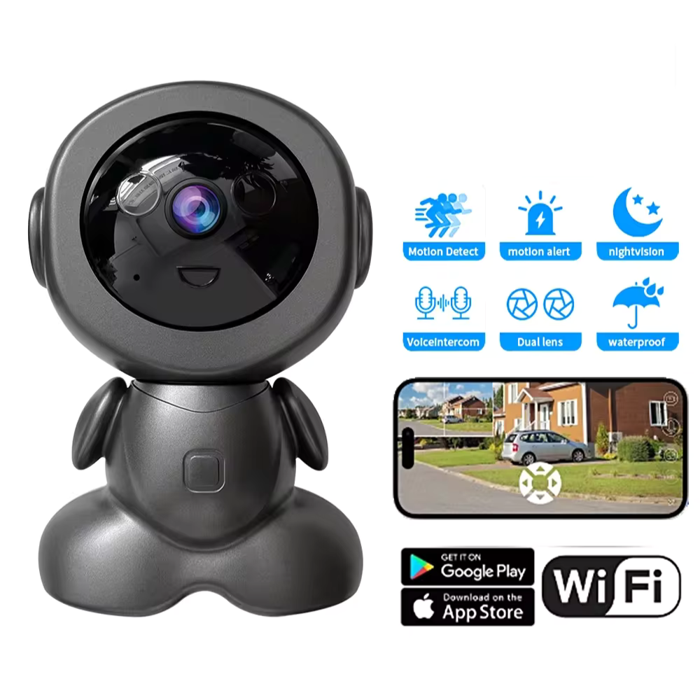 Camera de supraveghere tip robot Q01-H, WIFI, 3MP Full HD 1080P, Functie babymonitor, Vedere nocturna, Comunicare bidirectionala, Detectare miscare, Stocare card SD/Cloud, Rotire orizontal 355°/vertic [1]