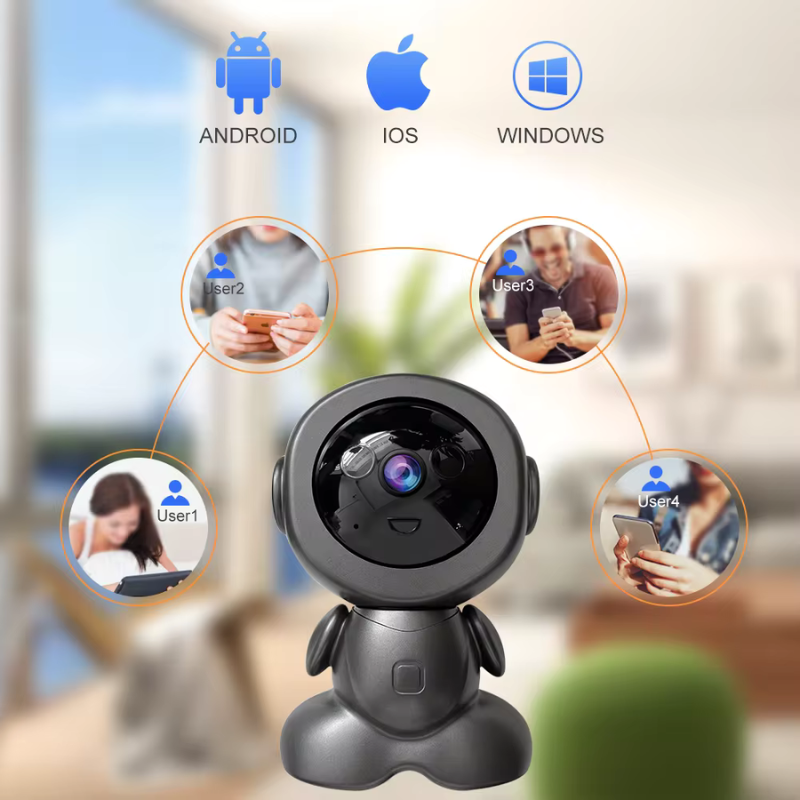 Camera de supraveghere tip robot Q01-H, WIFI, 3MP Full HD 1080P, Functie babymonitor, Vedere nocturna, Comunicare bidirectionala, Detectare miscare, Stocare card SD/Cloud, Rotire orizontal 355°/vertic [5]