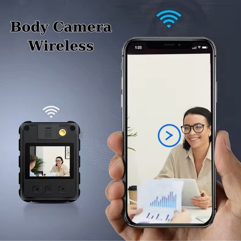 Camera video corporala MaGeCa®, Body camera Wireless, Rezolutie 2K, Display 2 inch, Nightvision IR, Detectare miscare, Impermeabil IP65, Baterie reincarcabila, Incarcare Type-C, Autonomoie 8h, Negru [2]