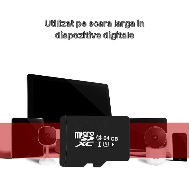 Card de memorie Micro SD, 64 GB, Clasa 10, Clasa de viteza U3, Compatibilitate extinsa, Rezistent la apa IPX6 [6]