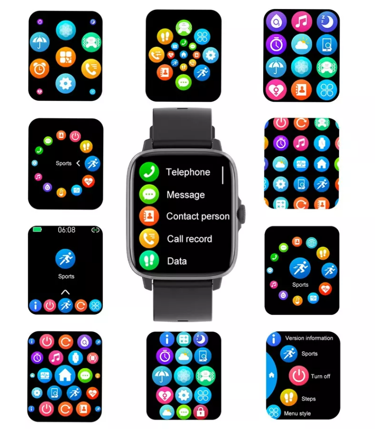 Ceas smartwatch MaGeCa® DT102, ecran IPS 1.9 inch, compatibil IOS/Android, Bluetooth 5.0, NFC, notificari, ritm cardiac, pentru femei si barbati, gold [8]