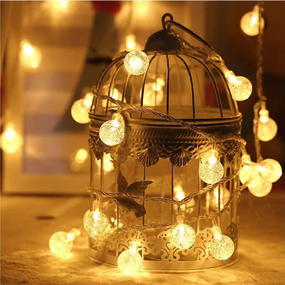 Ghirlanda luminoasa MaGeCa® cu incarcare solara, 20 de becuri LED, lungime 5m, Impermeabil IP65, Lumina calda, Perfect pentru gradina, balcon sau terasa [7]