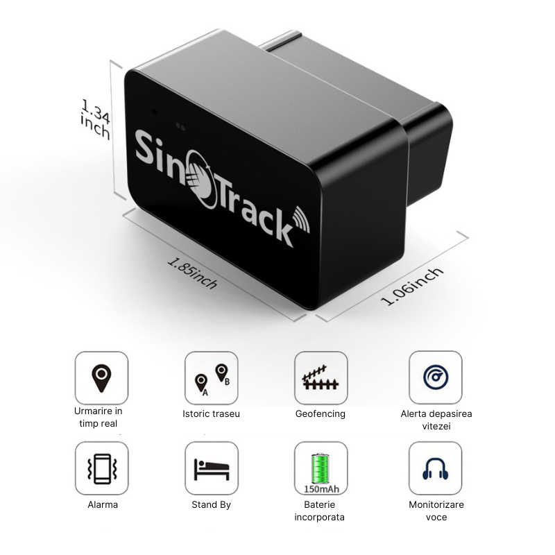 GPS Tracker ST-902A, Plug and Play cu interfata OBD, Localizare si monitorizare in timp real, SIM 2G, Fara instalare, Aplicatie mobila si web, Baterie de rezerva 150 mAh [2]