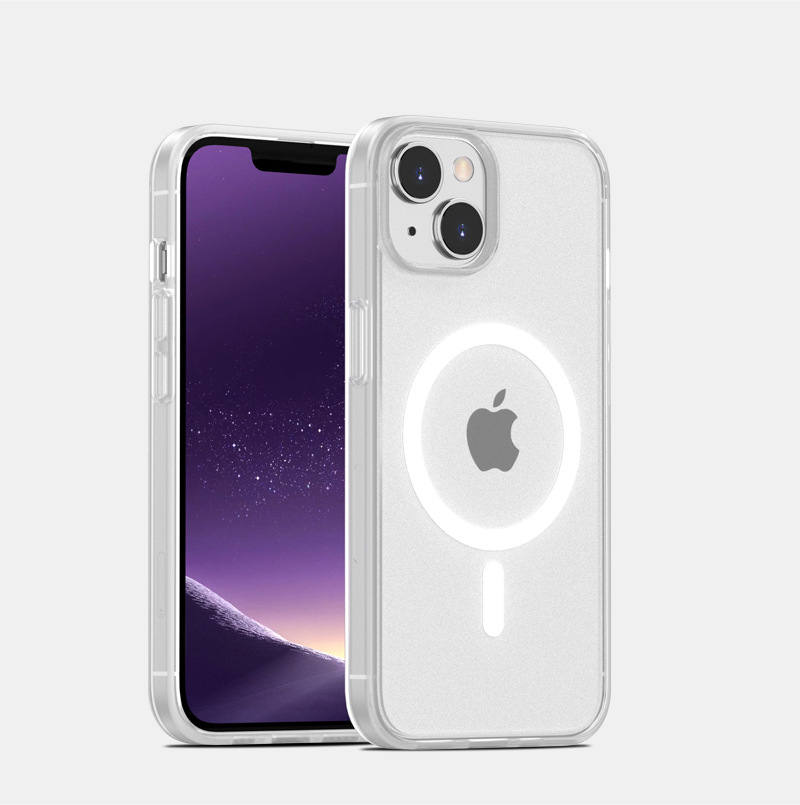 Husa de Protectie, Compatibila Apple Iphone 14 Pro Max, 15 Pro Max, MagSafe, Antisoc, Senzatie de Piele, Transparenta [1]