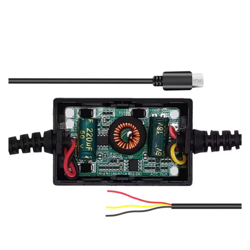 Kit alimentare continua camera auto la panoul de sigurante, 12-24V la Type-C 5V/3A, Lungime cablu 3.5m, protectie descarcare baterie, 4 adaptoare sigurante incluse [6]