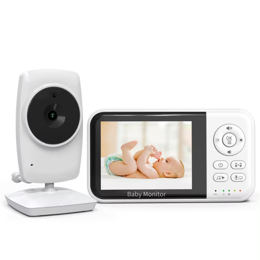 Monitor pentru bebelusi WIFI MC632B cu ecran de 3.2 inch, Vedere nocturna, Audio bidirectional, Senzor de temperatura, Mod ECO, Ceas si cronometru, Cantece de leagan, Zoom 2X, Baterie 2100 mAh [1]