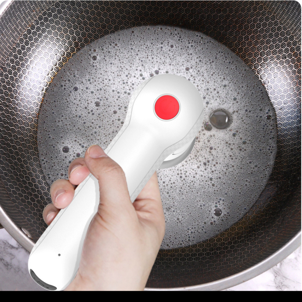 Perie electrica de curatare MaGeCa®, multifunctionala, 3 capete, rezistenta la apa, pentru uz casnic, ideala pentru bucatarie, baie, cada, chiuveta, podea, incaltaminte, incarcare USB Type-C, Alba [9]