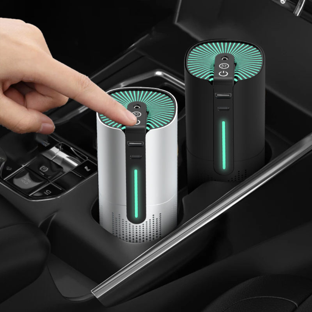Purificator de aer auto, Carbune activ, Filtru HEPA, Lumini cer instelat, Monitorizarea calitatii aerului, Elimina mirosurile, scamele, parul de animale, praful, polenul, fumul, Ionizare negativa, Alb [8]