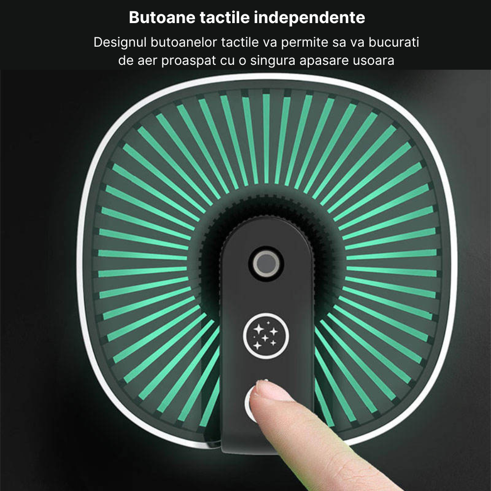 Purificator de aer auto, Carbune activ, Filtru HEPA, Lumini cer instelat, Monitorizarea calitatii aerului, Elimina mirosurile, scamele, parul de animale, praful, polenul, fumul, Ionizare negativa, Alb [7]