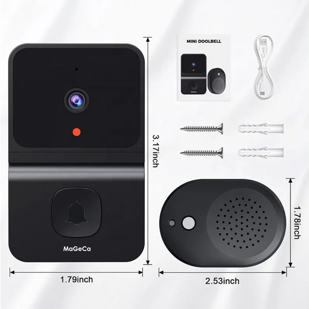 Sonerie Video Inteligenta MaGeCa® Z30 fara fir/Wireless, Convorbire Bidirectionala, Video Interfon HD, Night VIsion [5]