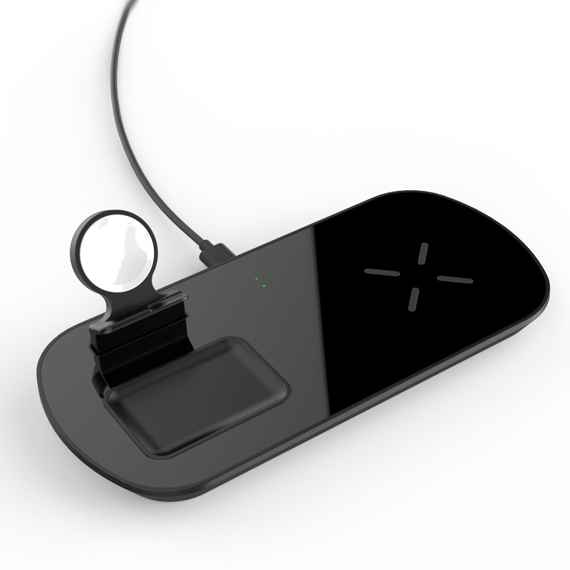 Statie de incarcare wireless MaGeCa® 3 in 1 pentru iPhone / Apple Watch / AirPods, Incarcare rapida Quick Charge 3.0 - negru [7]