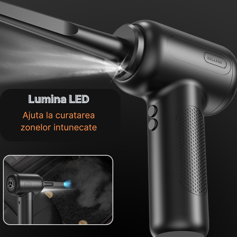 Suflanta aer si aspirator MaGeCa® 2 in 1, fara fir, multiple accesorii, lanterna LED, 3 trepte de viteza, pentru casa si masina, incarcare USB-C, 68 W [4]