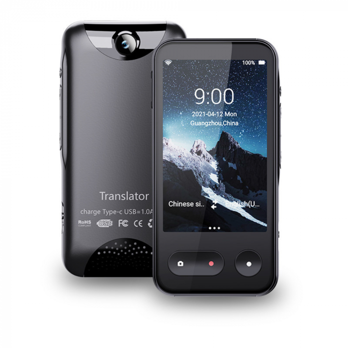 Translator intelligent MaGeCa T7, 4G, WIFI, Bluetooth, HotSpot, Inteligenta artificiala AI ChatGPT, Traducere vocala bidirectionala in 135 de limbi, Traducere foto in 57 de limbi, Traducere text, Ecra [1]