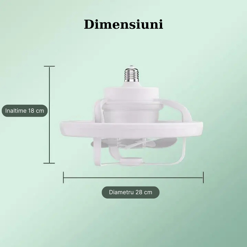 Ventilator de tavan MaGeCa®, Iluminare LED, Functie de scuturare, Telecomanda, Control de la distanta al luminii, vitezei vantului si efect RGB, Aromaterapie, Design modern, Soclu universal E27 [5]